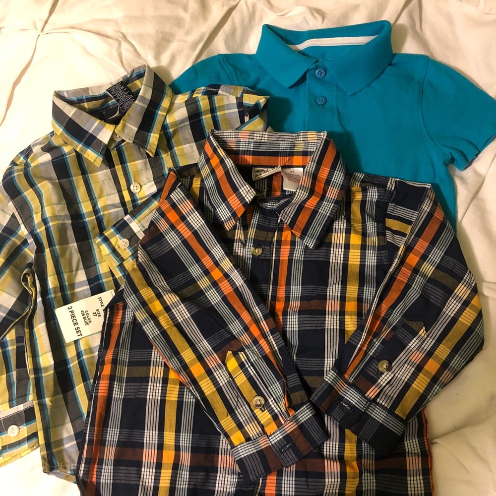 NWT 3 button up bundle! 2-3T